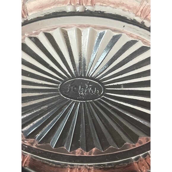 VTG Fenton Glass Hen on Nest Dish in Country Peach Split-Tail Scalloped Edge MCM - Picture 10 of 13